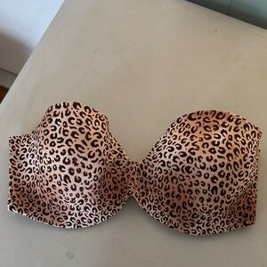 Gilligan & O'Malley Leopard Print Strapless Bra